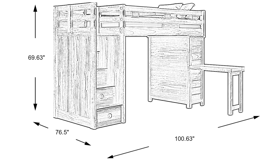 Dimension Image. Please refer to the Dimension Tab on this page for dimension details.