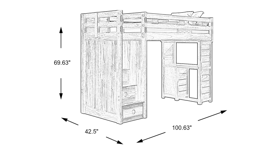 Dimension Image. Please refer to the Dimension Tab on this page for dimension details.
