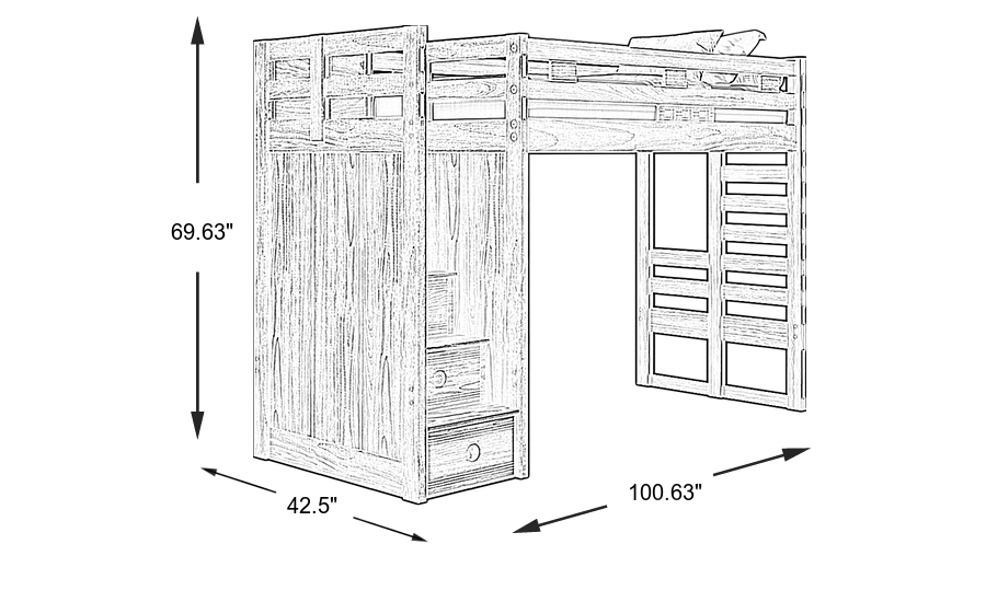 Dimension Image. Please refer to the Dimension Tab on this page for dimension details.