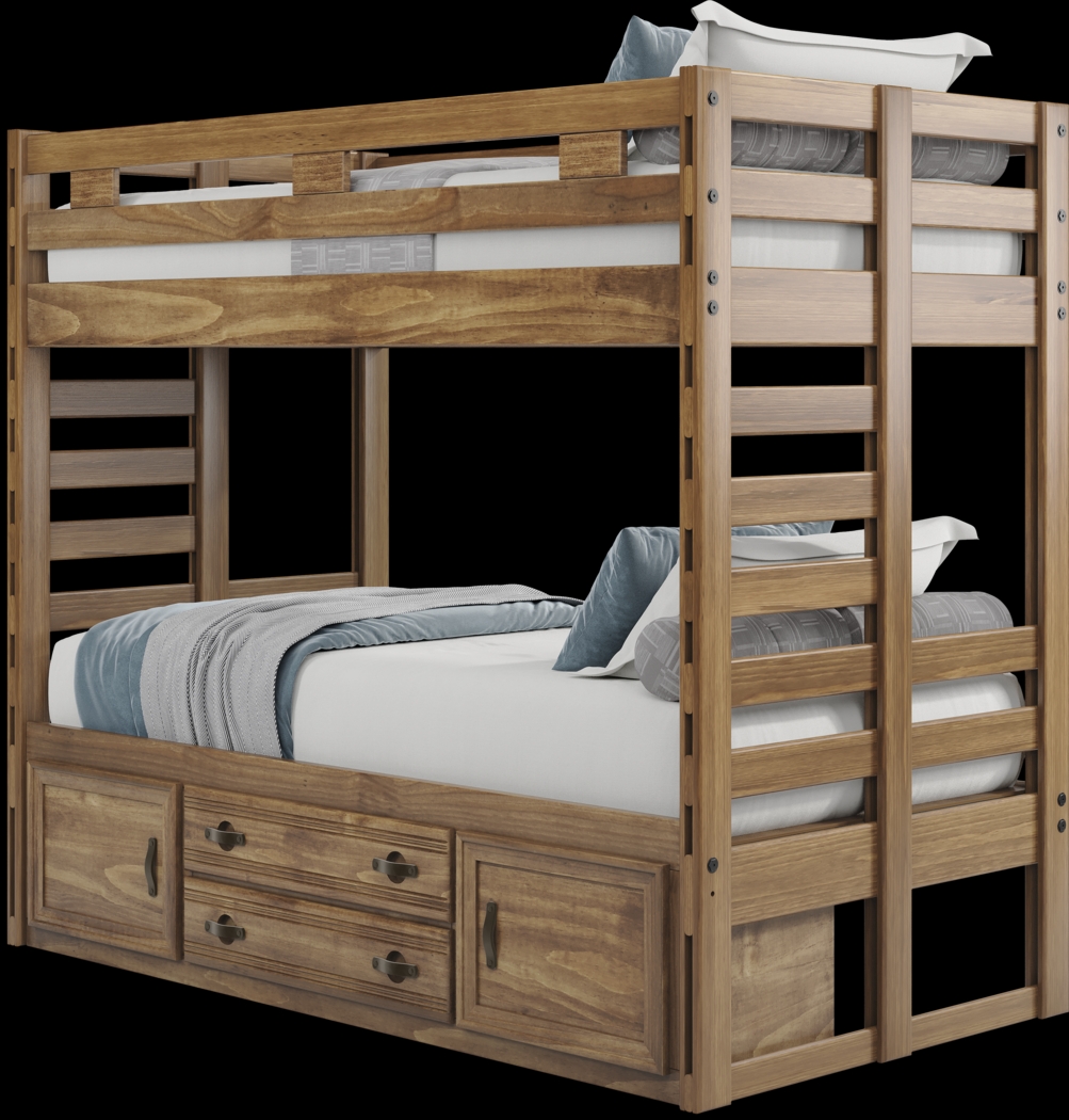 Kids Creekside 2.0 Chestnut Twin/Twin Bunk Bed with Storage Side Rail - Thumbnail - Image 4