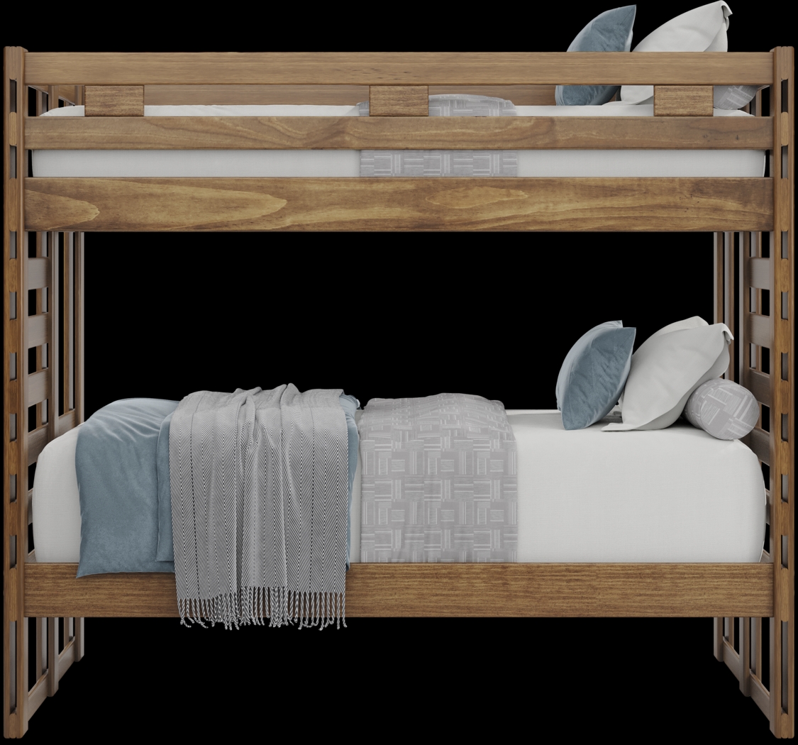 Kids Creekside 2.0 Chestnut Twin/Twin Bunk Bed - Thumbnail - Image 2