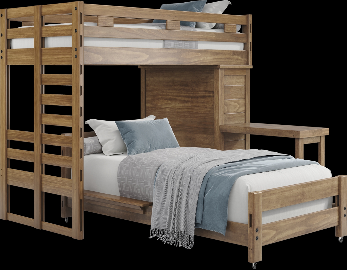 Kids Creekside 2.0 Chestnut Twin/Twin Loft with Loft Chest and Desk Attachment - Thumbnail - Image 1