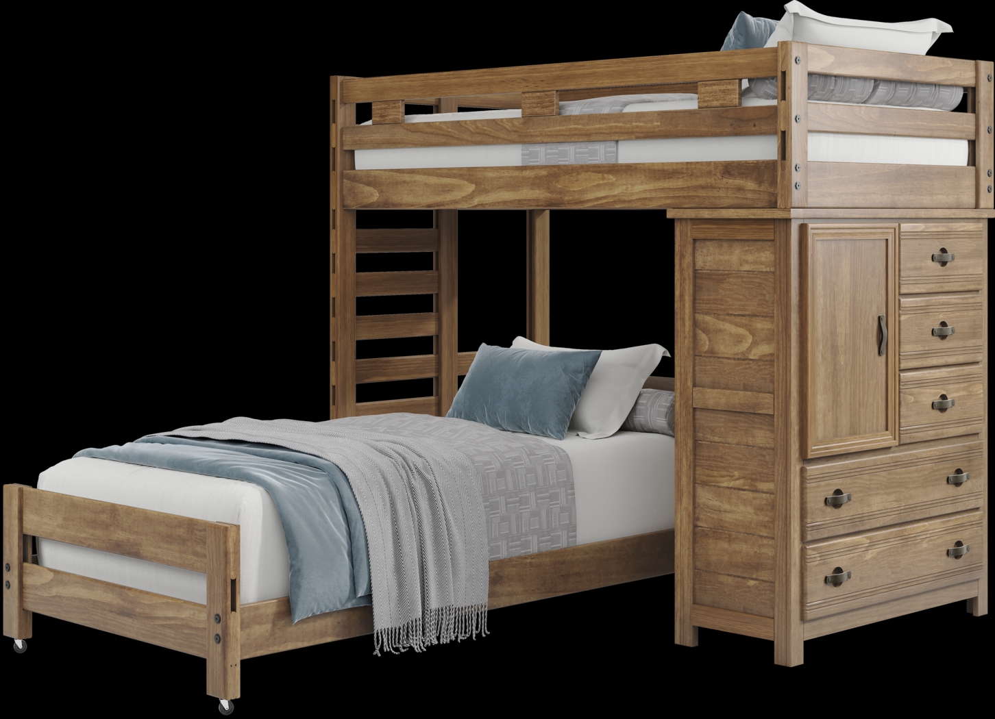Kids Creekside 2.0 Chestnut Twin/Twin Loft with Loft Chest - Thumbnail - Image 2