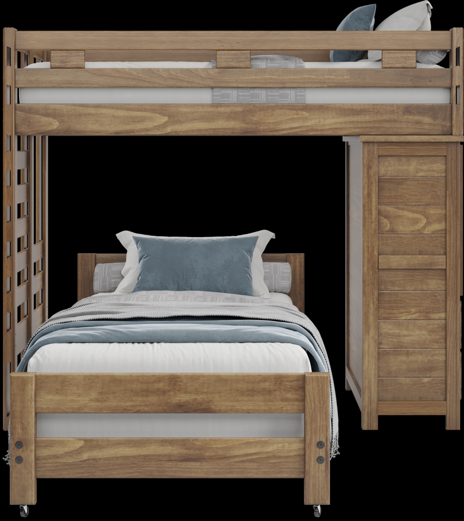 Kids Creekside 2.0 Chestnut Twin/Twin Loft with Loft Chest - Thumbnail - Image 3