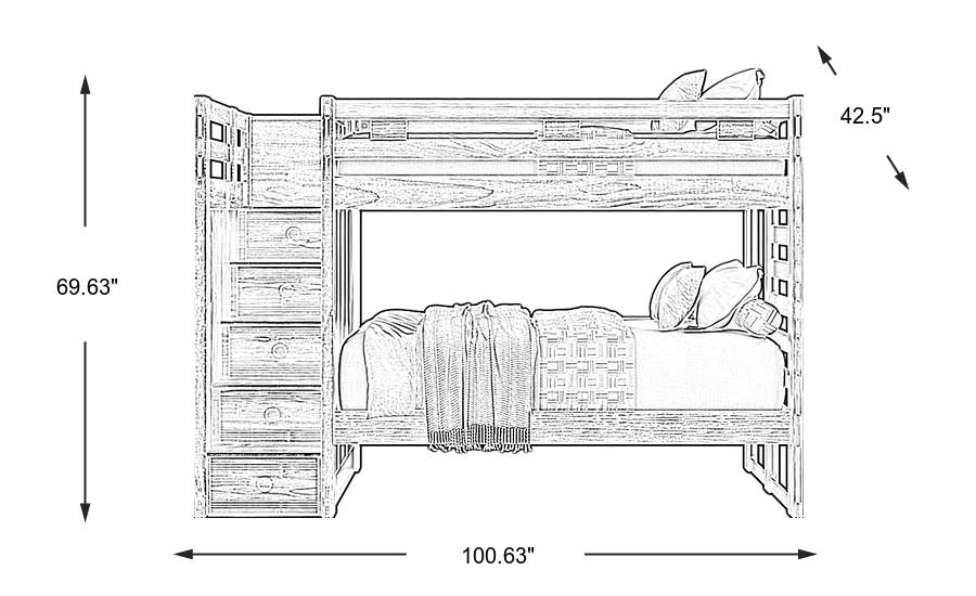 Dimension Image. Please refer to the Dimension Tab on this page for dimension details.