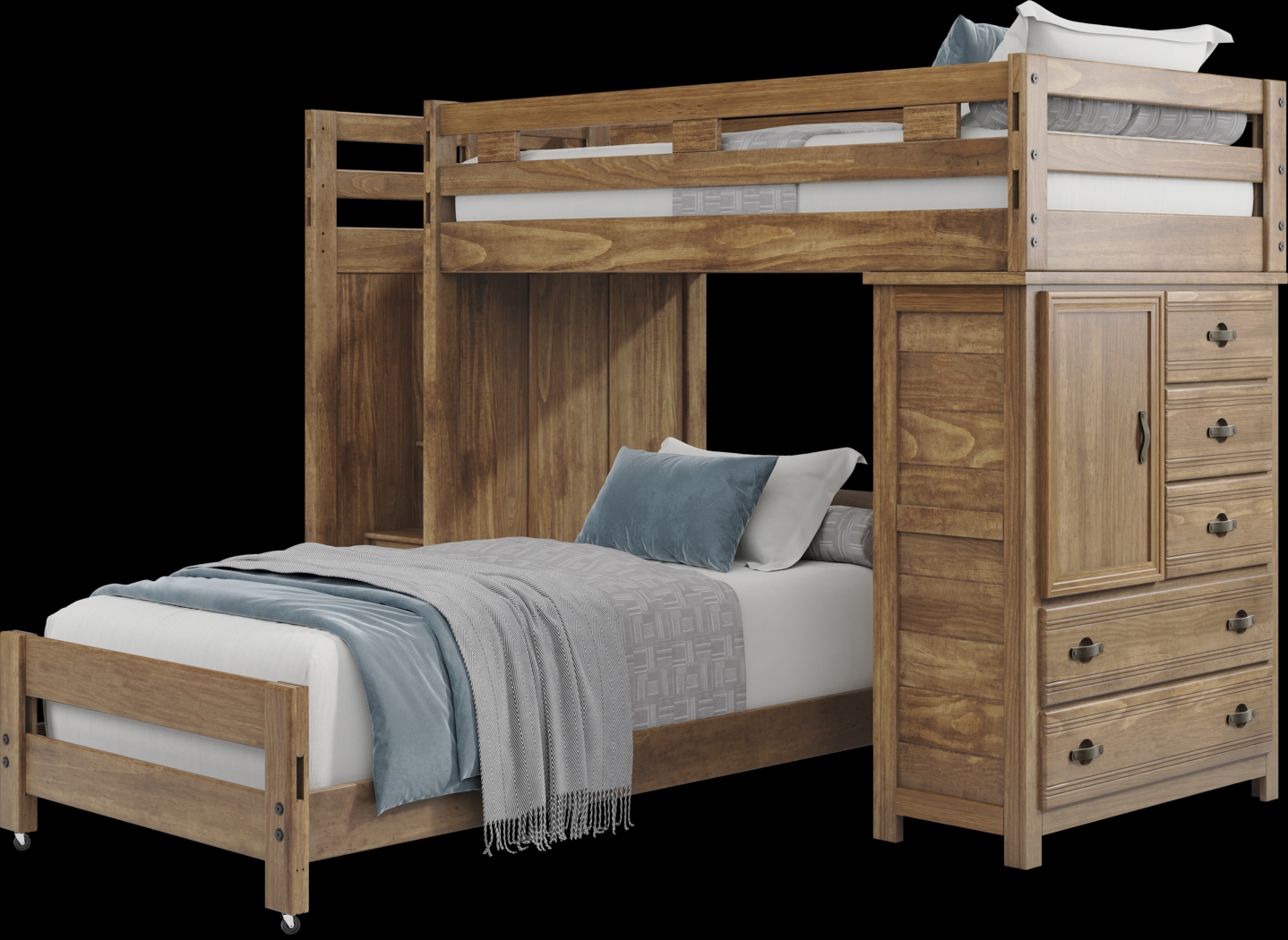 Kids Creekside 2.0 Chestnut Twin/Twin Step Loft with Loft Chest - Thumbnail - Image 2