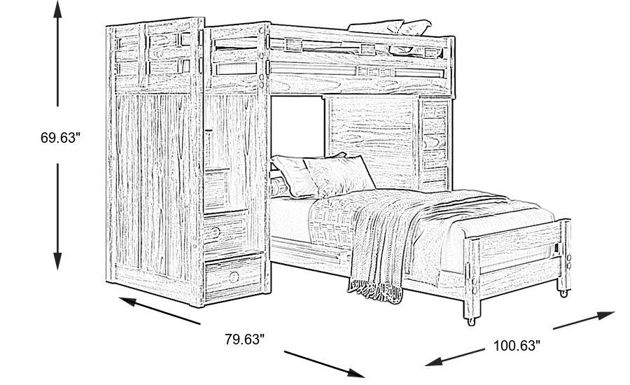 Dimension Image. Please refer to the Dimension Tab on this page for dimension details.