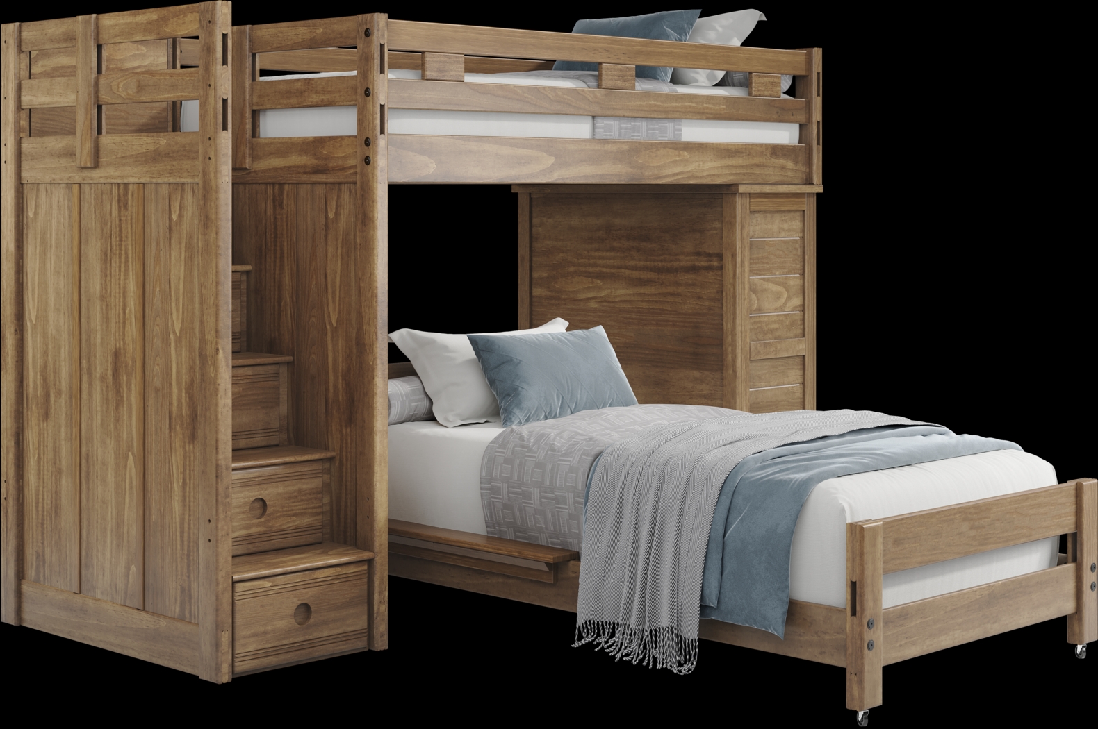 Kids Creekside 2.0 Chestnut Twin/Twin Step Loft with Loft Chest - Thumbnail - Image 1