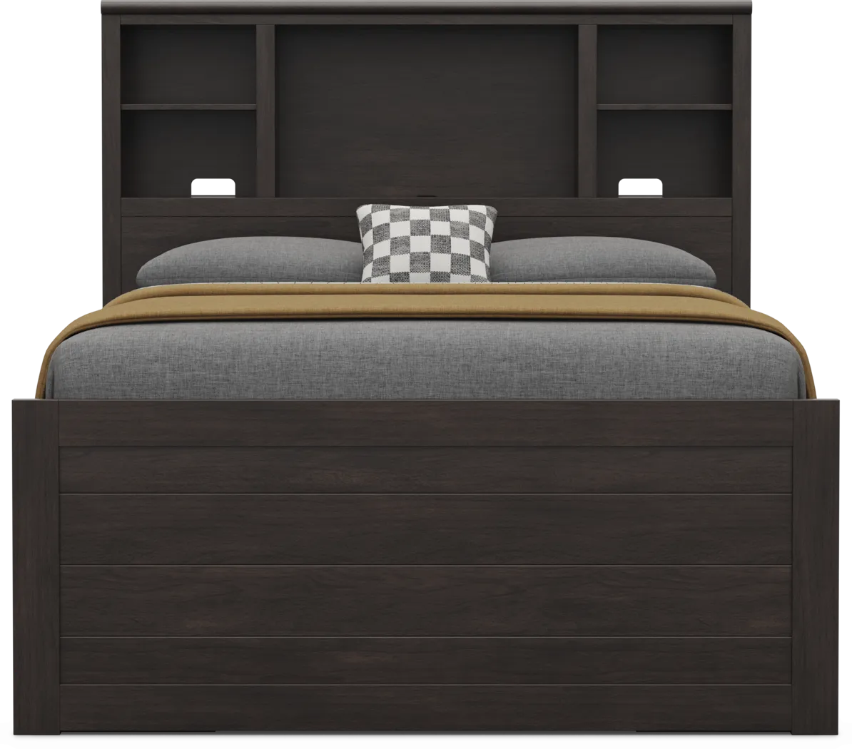 Kids Creekside 3.0 Charcoal Full Bookcase Bed with 2 Storage Side Rails - Thumbnail - Image 2