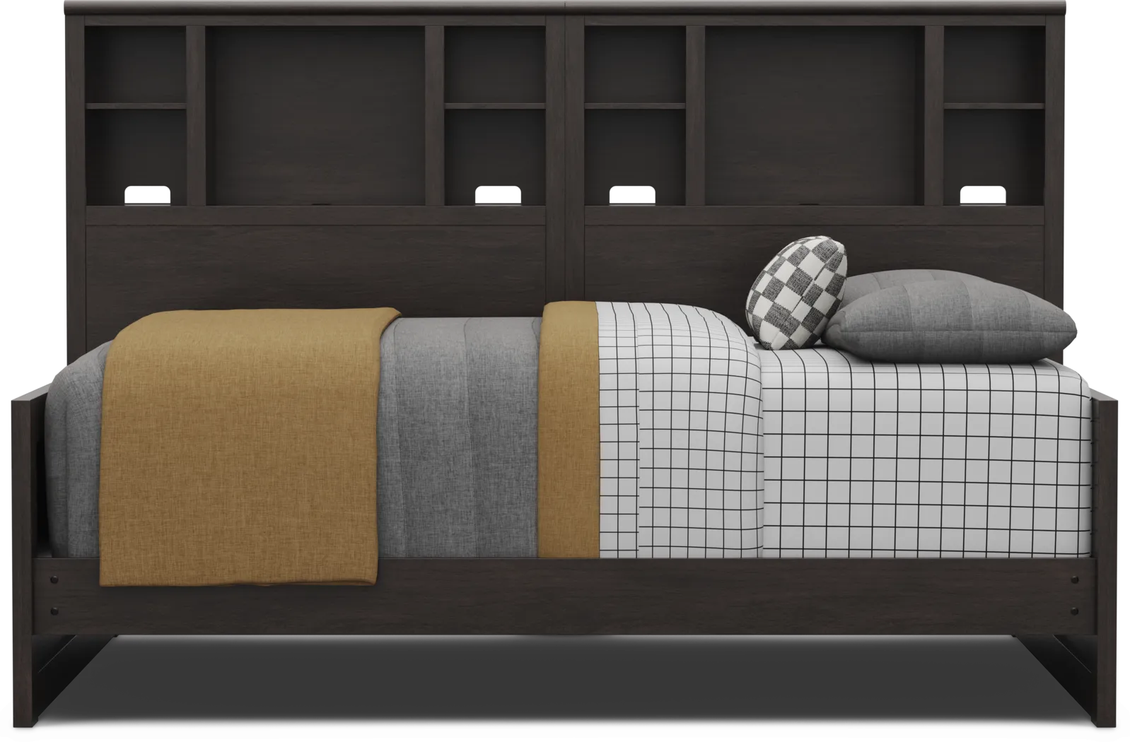 Kids Creekside 3.0 Charcoal Full Bookcase Wall Bed - Thumbnail - Image 2