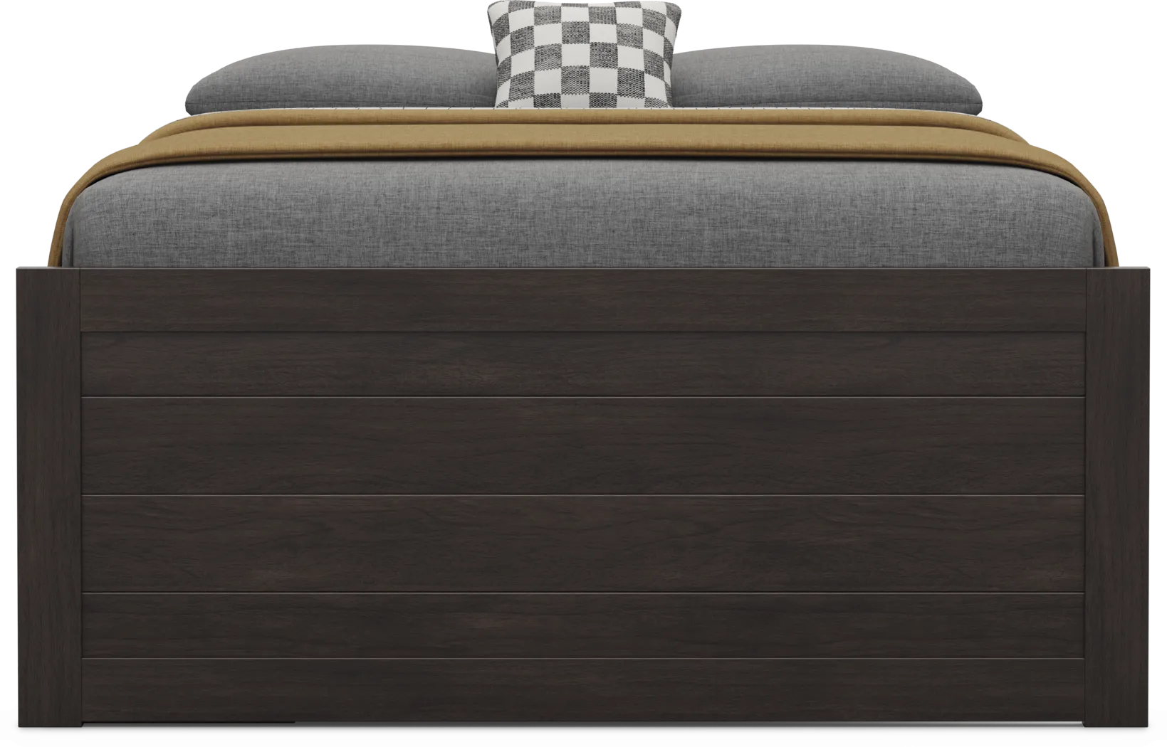 Kids Creekside 3.0 Charcoal Full Low Profile Bed with Storage Side Rail - Thumbnail - Image 2