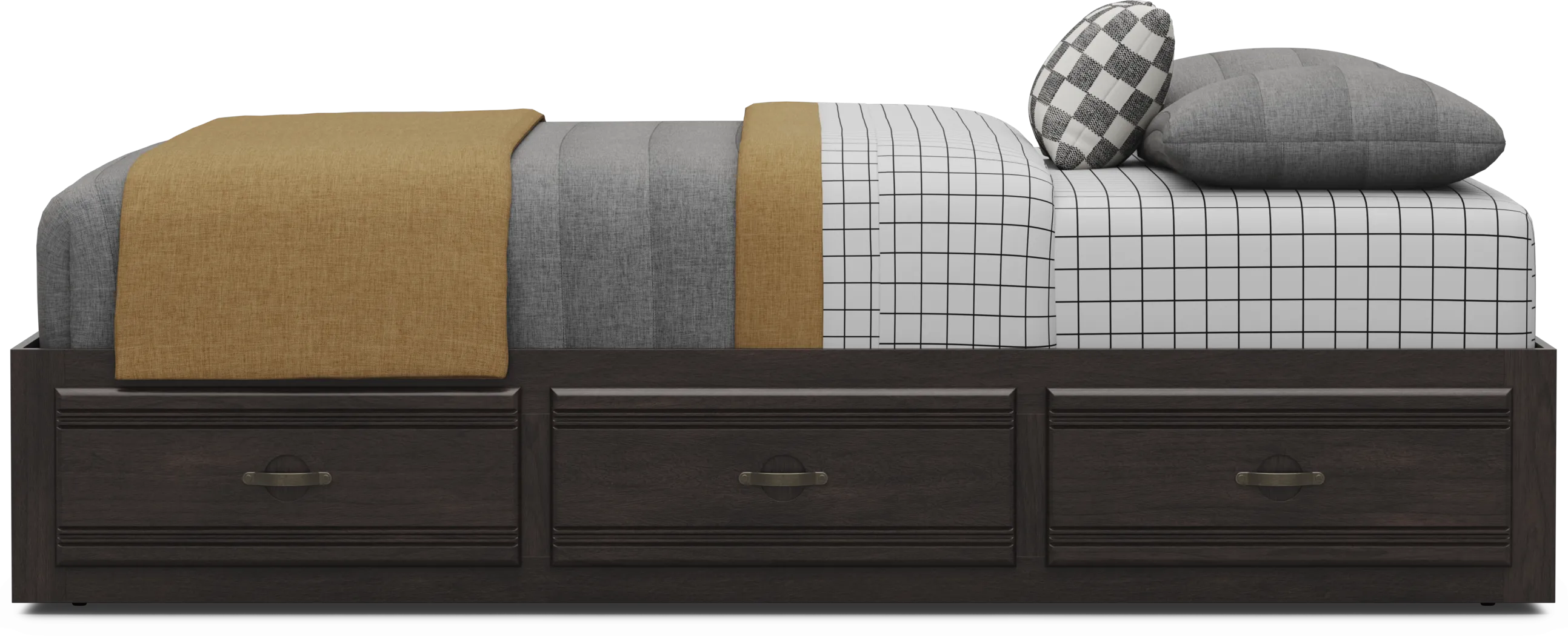 Kids Creekside 3.0 Charcoal Full Platform Bed with 3 Storage Drawers - Thumbnail - Image 2