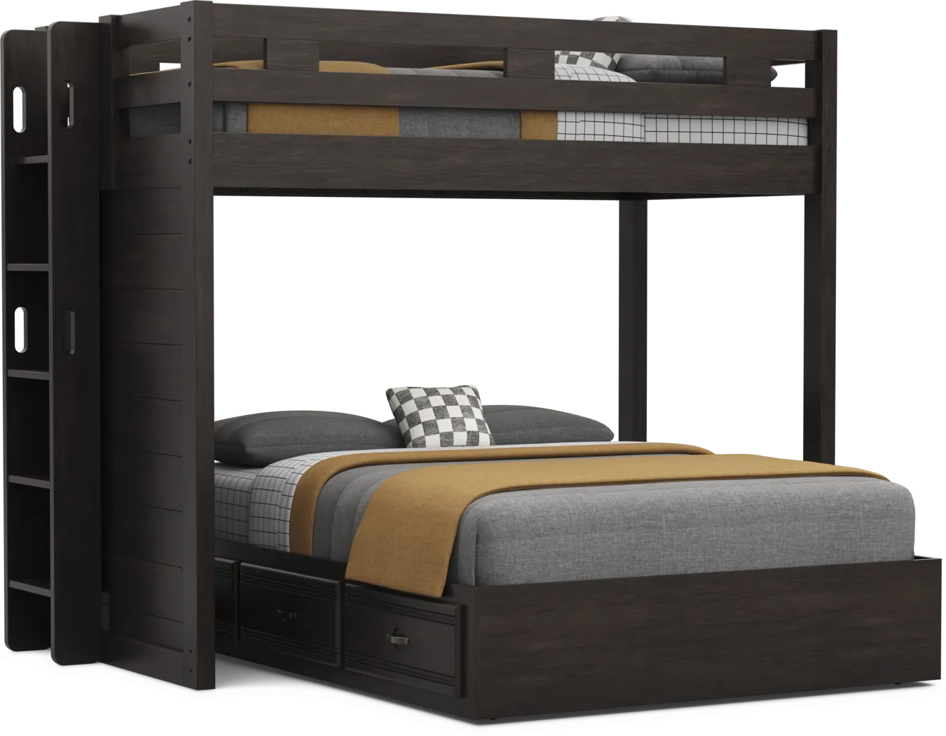 Kids Creekside 3.0 Charcoal Twin/Full Bunk Bed - Thumbnail - Image 4