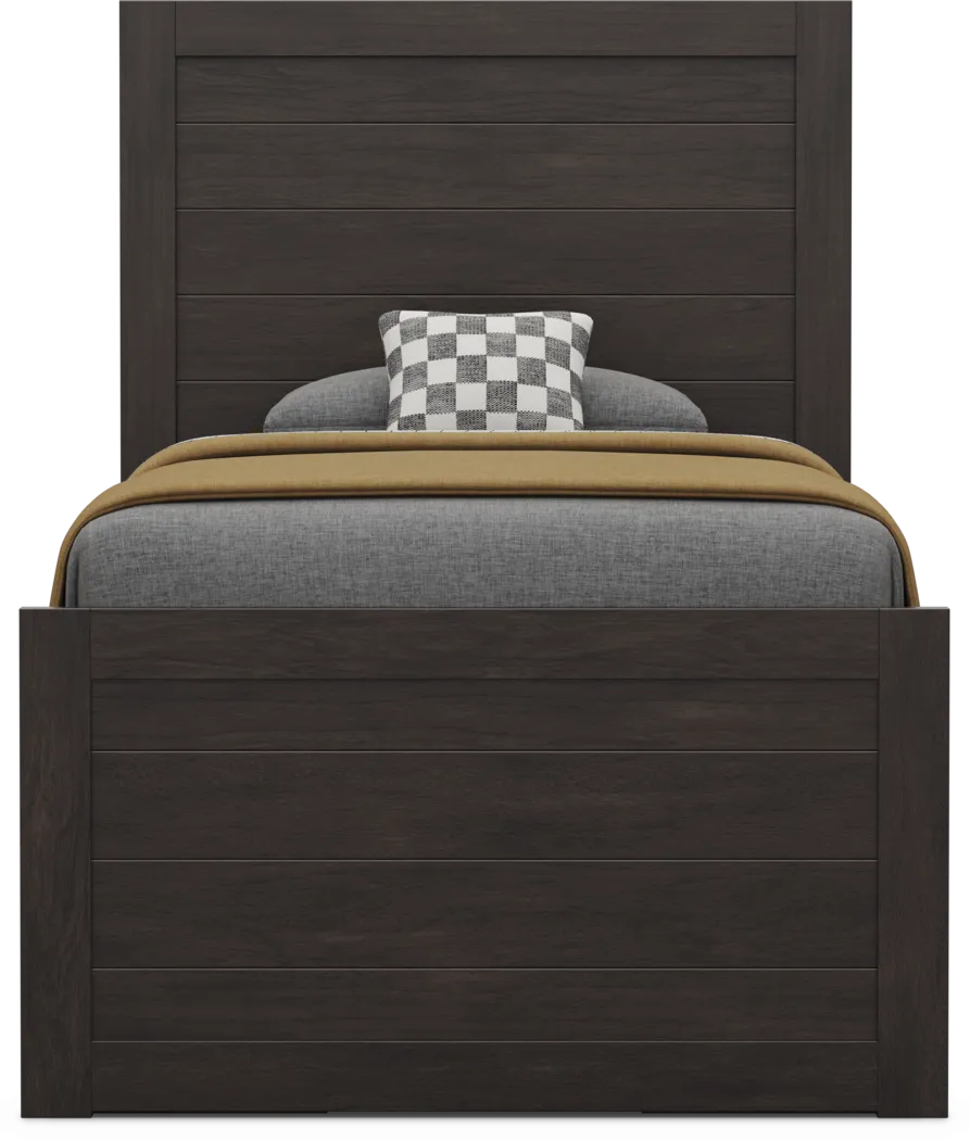 Kids Creekside 3.0 Charcoal Twin Panel Bed with 2 Storage Side Rails - Thumbnail - Image 2