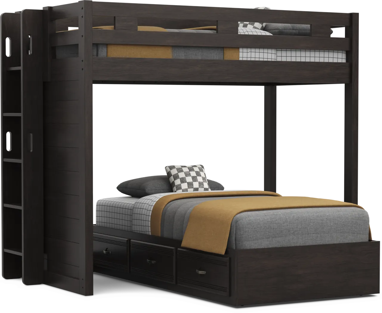 Kids Creekside 3.0 Charcoal Twin/Twin Bunk Bed - Thumbnail - Image 4