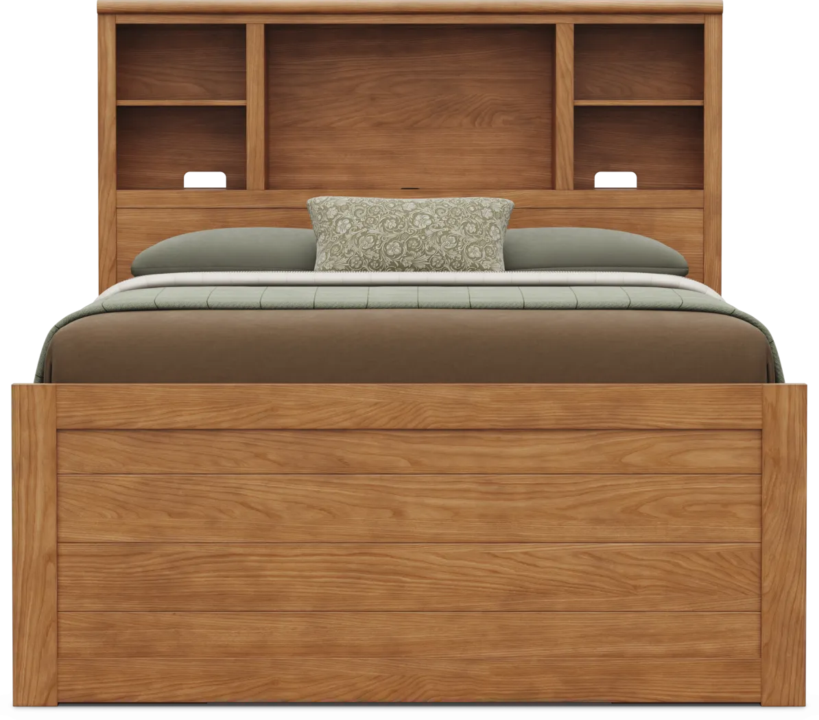 Kids Creekside 3.0 Chestnut Color Full Bookcase Bed with 2 Storage Side Rails - Thumbnail - Image 2