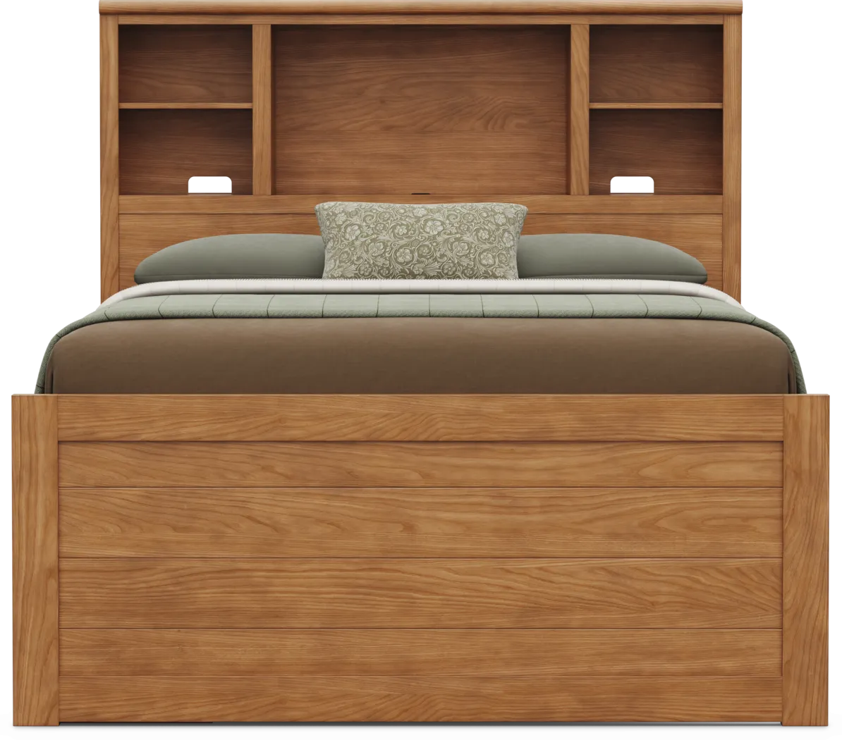 Kids Creekside 3.0 Chestnut Color Full Bookcase Bed with Storage Side Rail - Thumbnail - Image 2