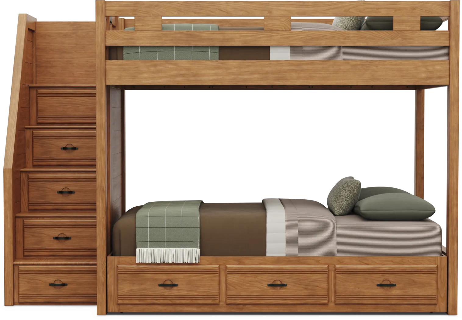 Kids Creekside 3.0 Chestnut Color Full/Full Step Bunk Bed - Thumbnail - Image 3