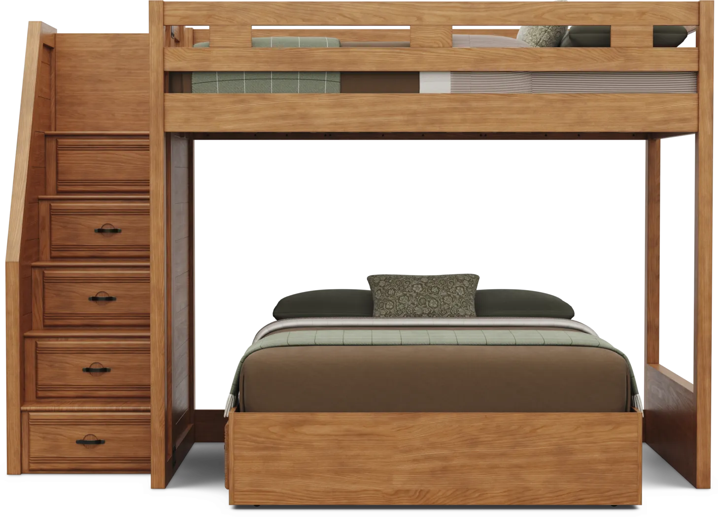 Kids Creekside 3.0 Chestnut Color Full/Full Step Bunk Bed - Image 5