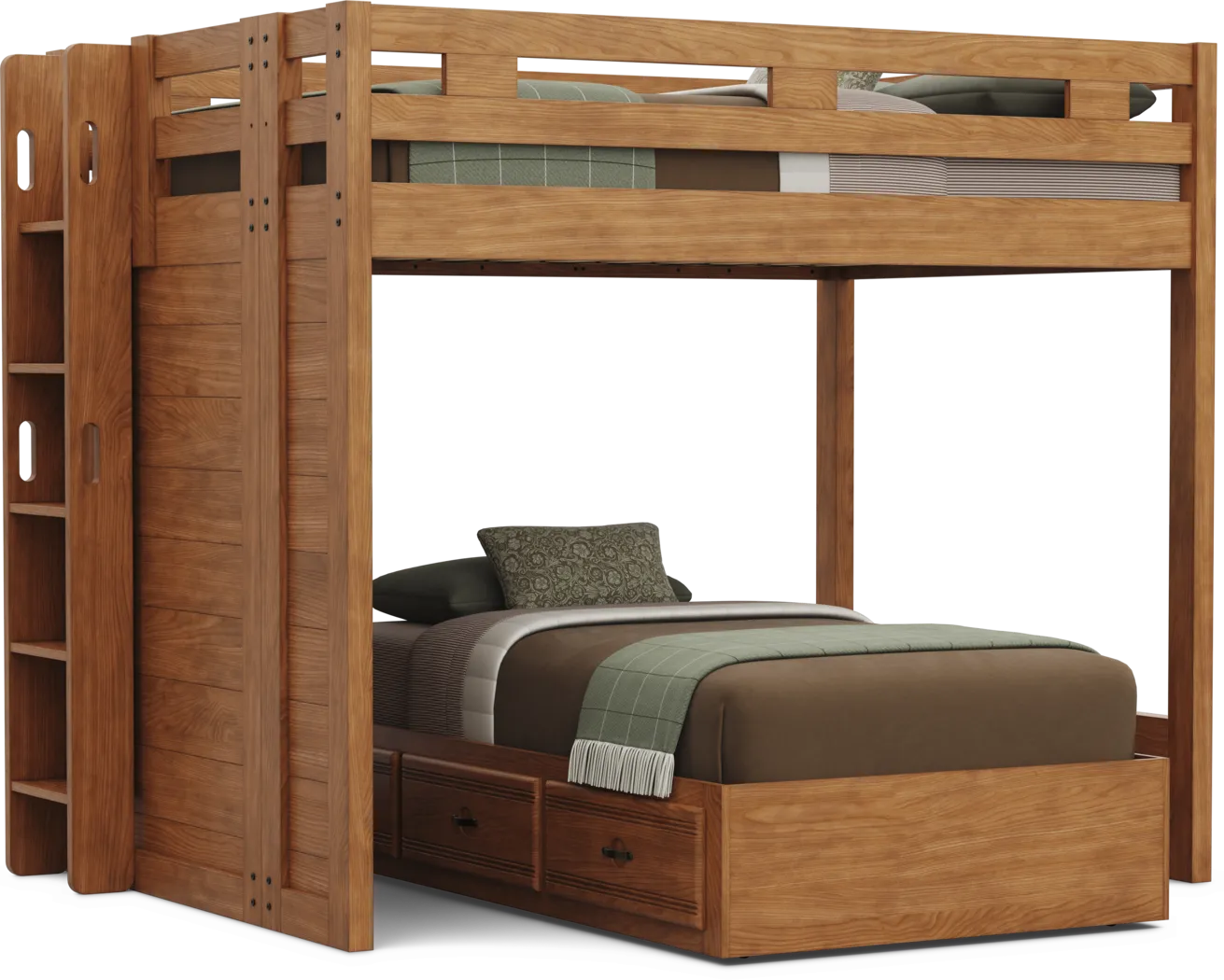Kids Creekside 3.0 Chestnut Color Full/Twin Bunk Bed - Thumbnail - Image 4