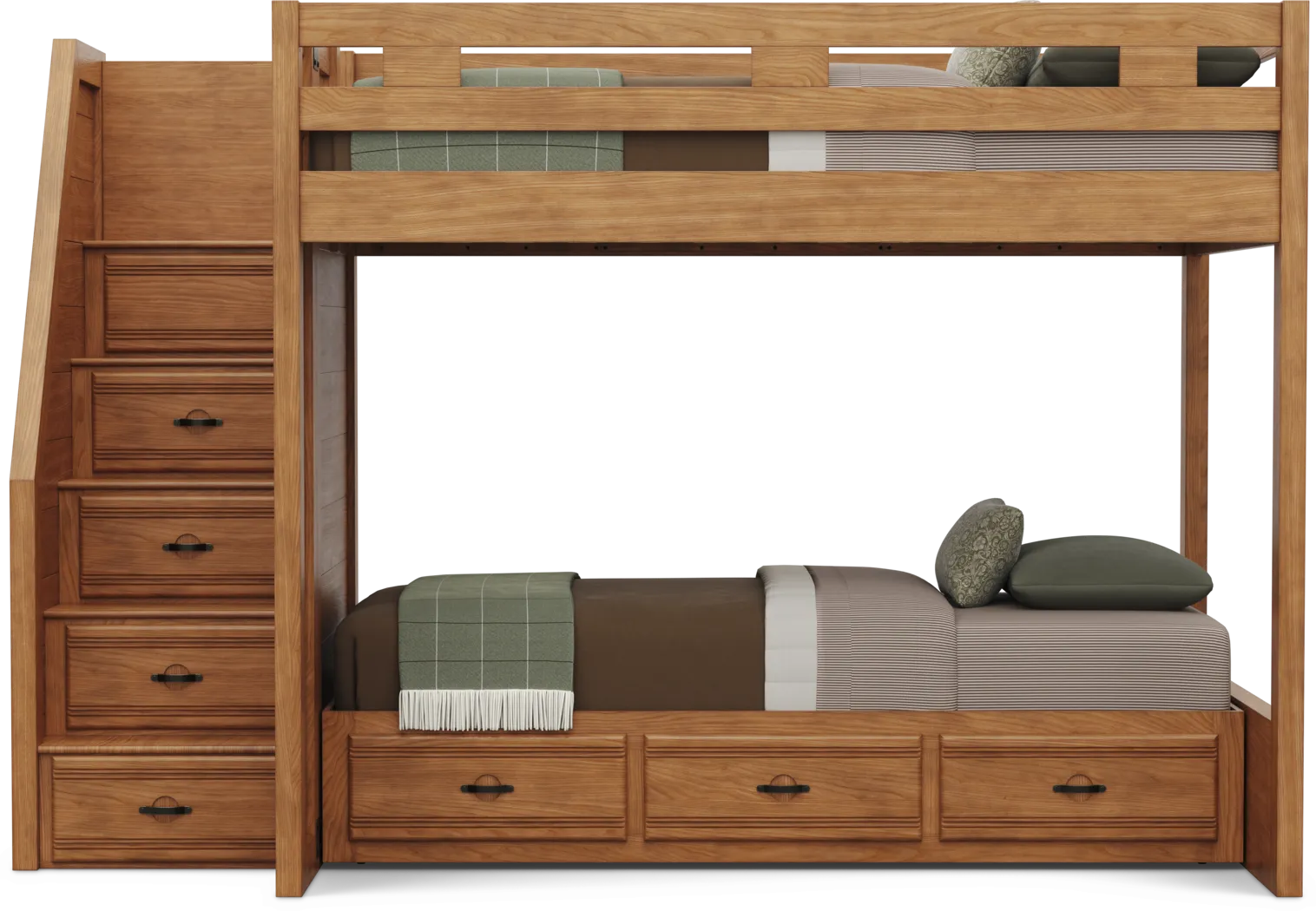 Kids Creekside 3.0 Chestnut Color Full/Twin Step Bunk Bed - Thumbnail - Image 3