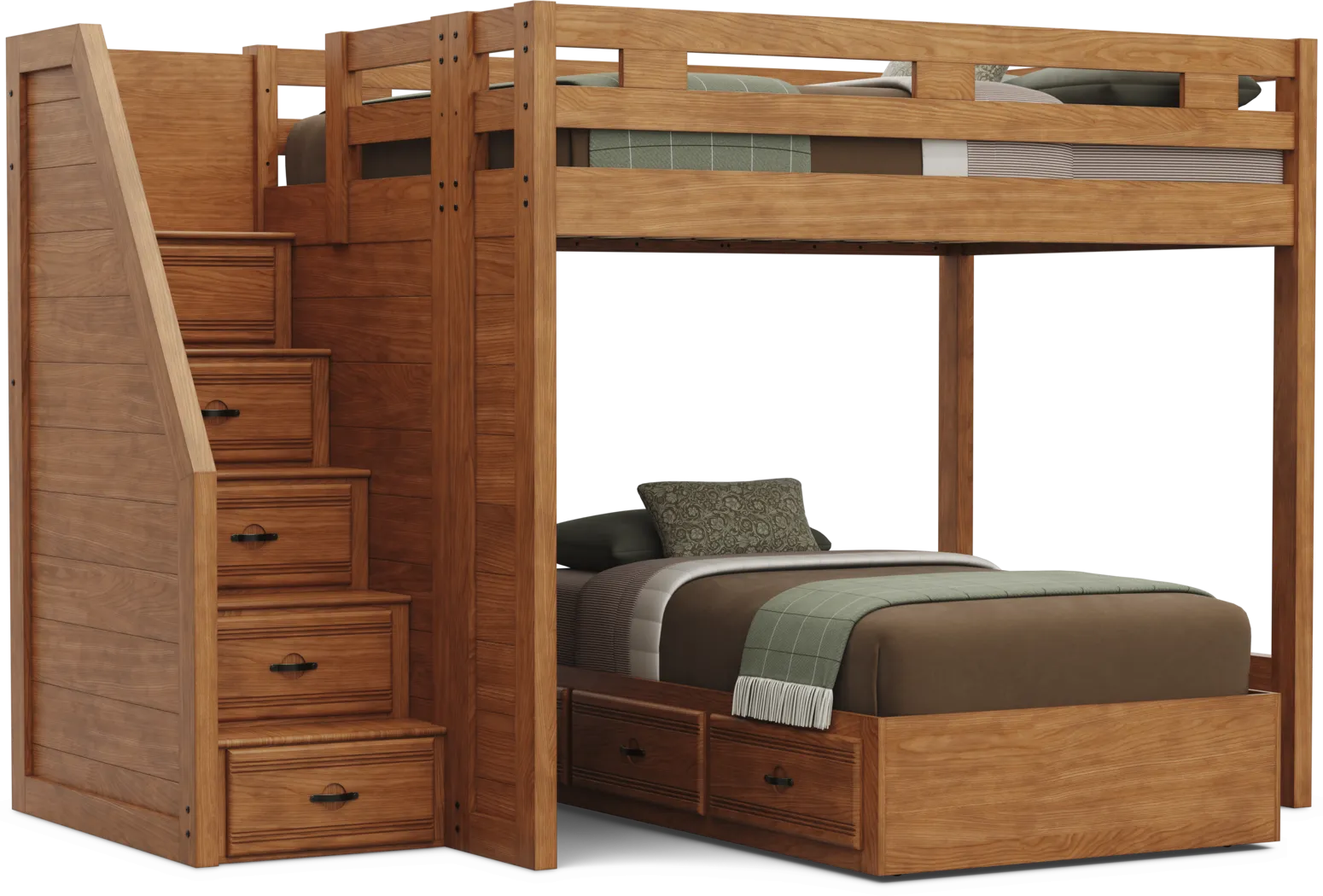 Kids Creekside 3.0 Chestnut Color Full/Twin Step Bunk Bed - Thumbnail - Image 4