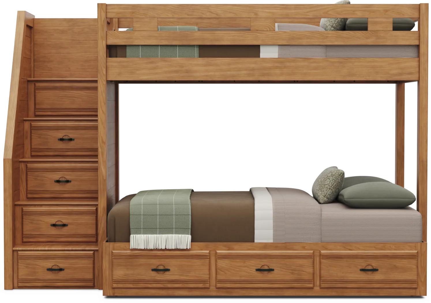 Kids Creekside 3.0 Chestnut Color Twin/Full Step Bunk Bed - Thumbnail - Image 3