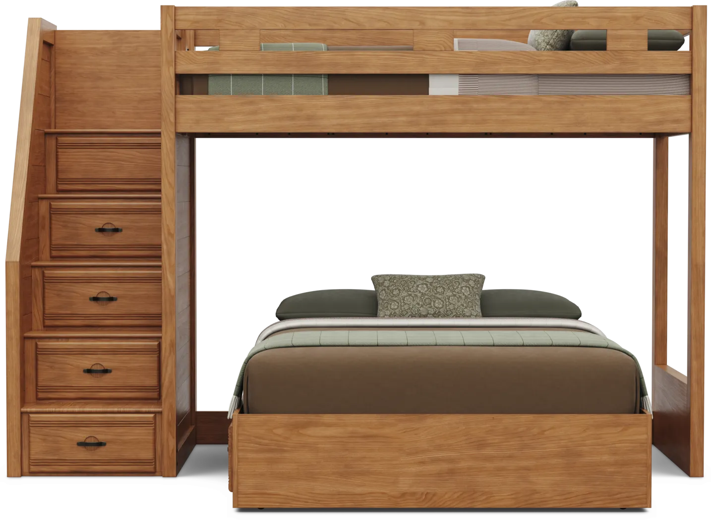 Kids Creekside 3.0 Chestnut Color Twin/Full Step Bunk Bed - Image 5