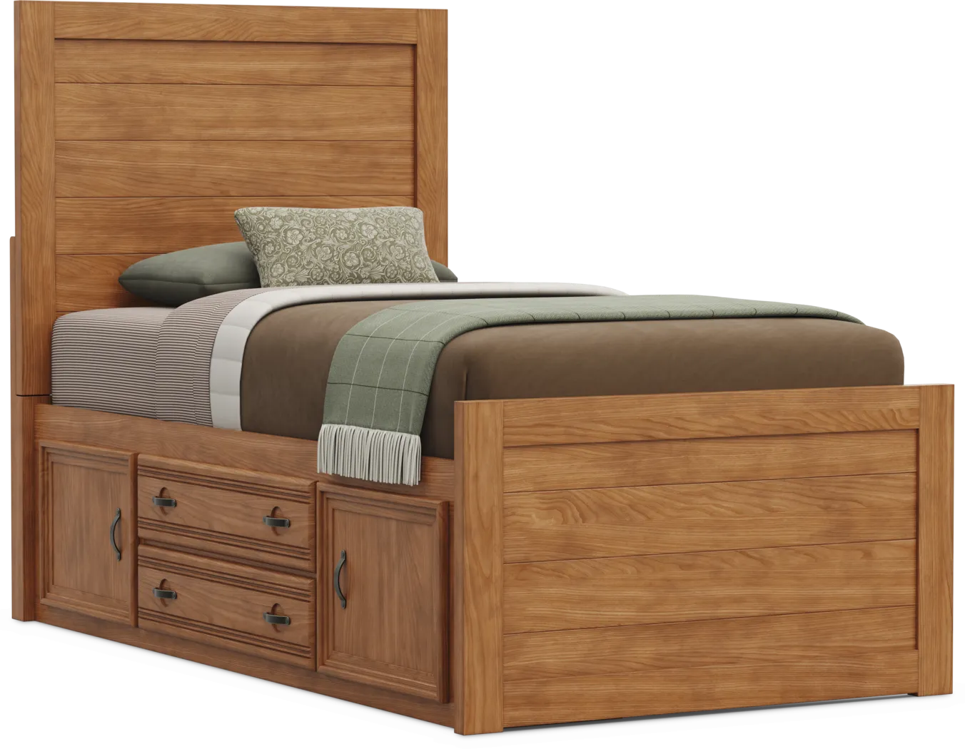 Kids Creekside 3.0 Chestnut Color Twin Panel Bedroom with Storage Side Rail - Thumbnail - Image 3