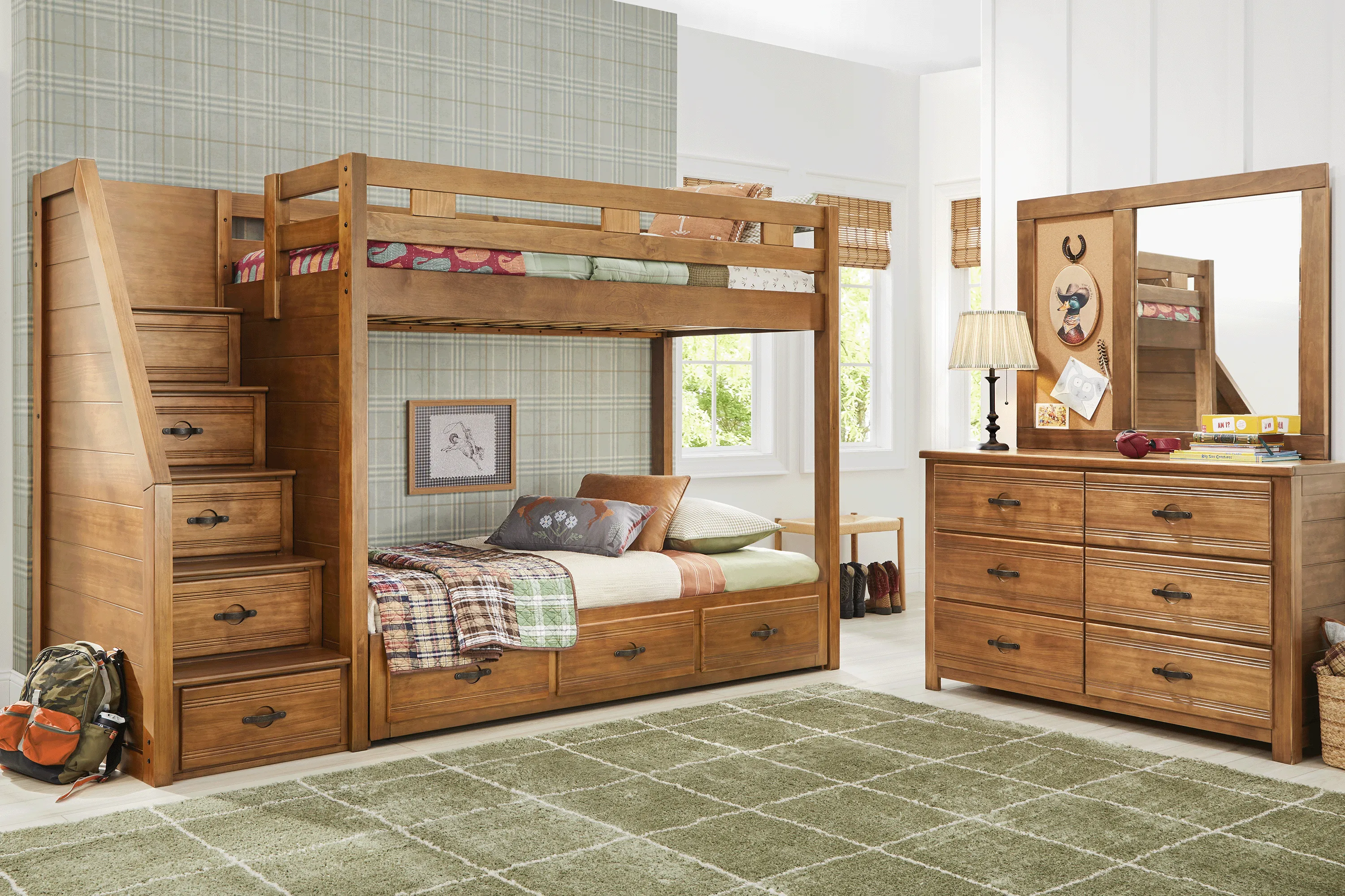 Kids Creekside 3.0 Chestnut Color Twin Platform Bed with 3 Storage Drawers - Thumbnail - Image 2