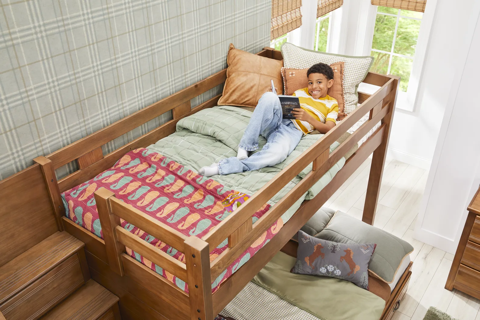 Kids Creekside 3.0 Chestnut Color Twin/Twin Step Bunk Bed - Image 8
