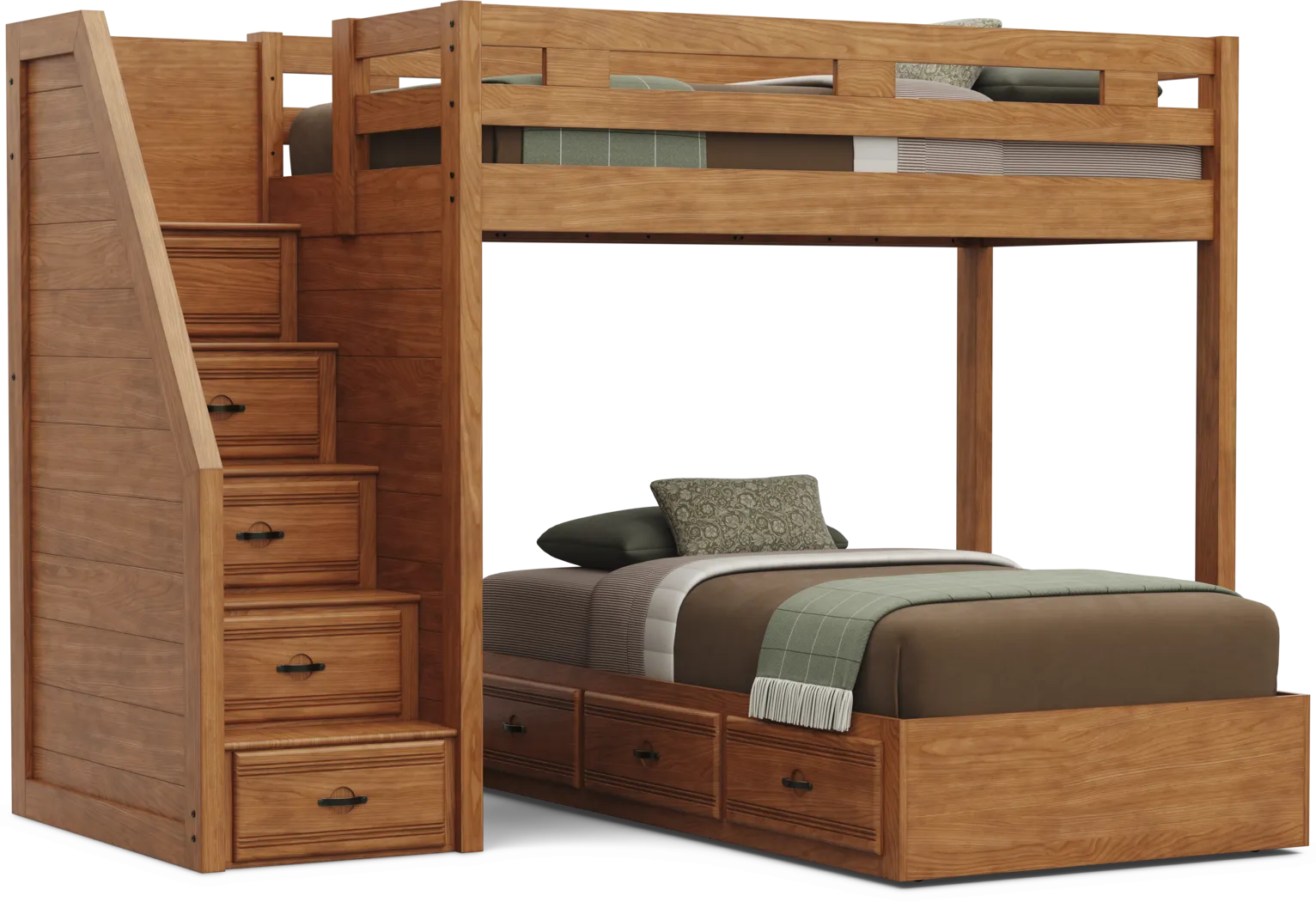 Kids Creekside 3.0 Chestnut Color Twin/Twin Step Bunk Bed - Thumbnail - Image 4