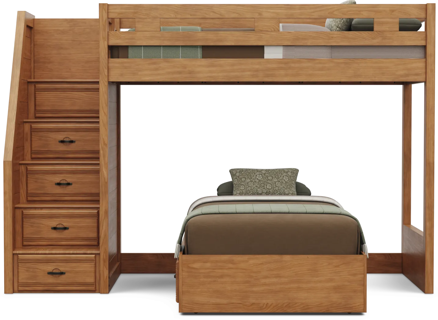 Kids Creekside 3.0 Chestnut Color Twin/Twin Step Bunk Bed - Image 5