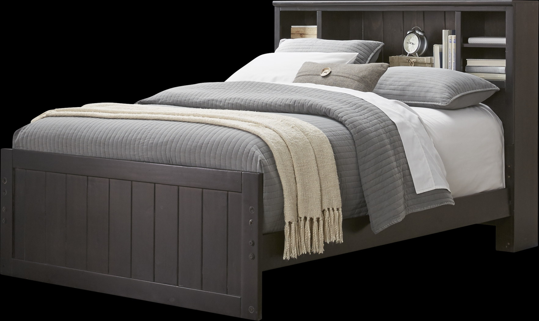 Kids Creekside Charcoal 5 Pc Full Bookcase Bedroom - Thumbnail - Image 3