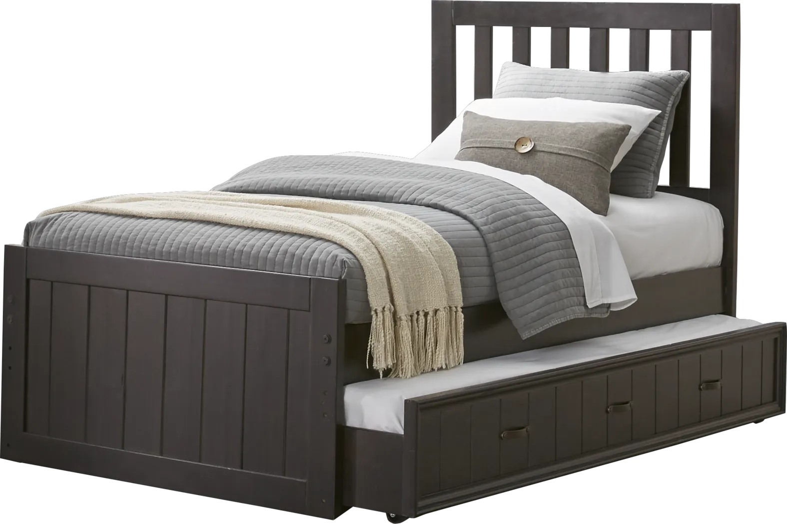 Creekside Charcoal 5 Pc Full Slat Bedroom - Thumbnail - Image 2