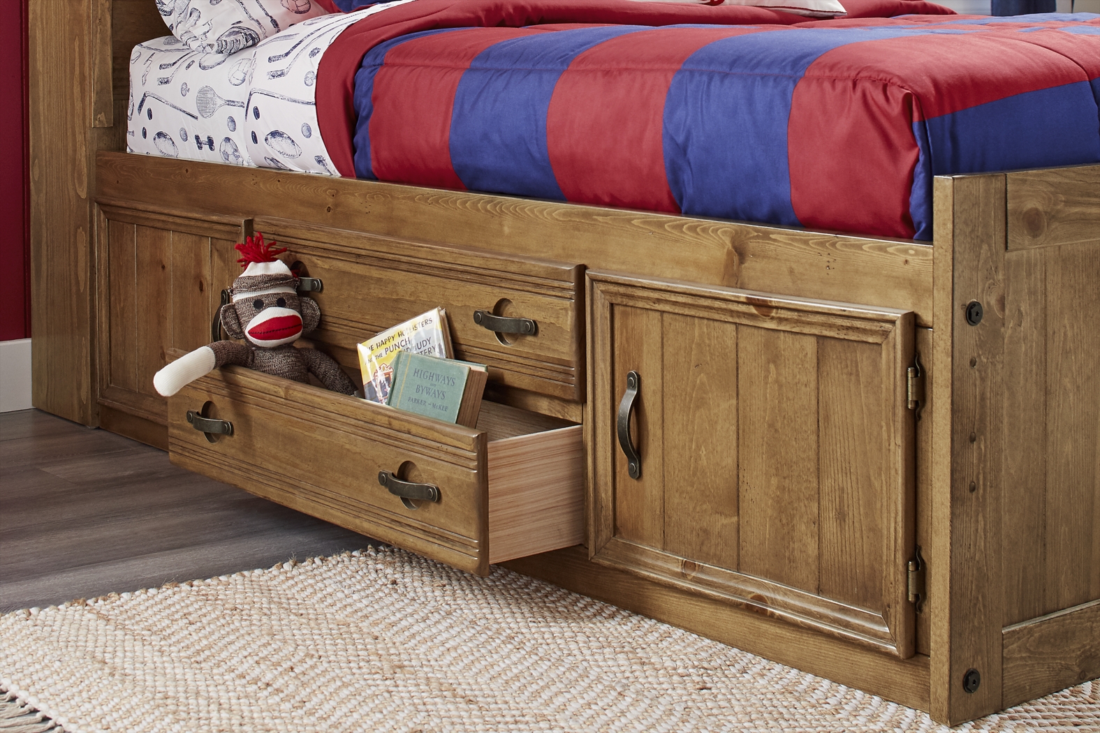 Kids Creekside Chestnut 5 Pc Full Bookcase Bedroom - Thumbnail - Image 6