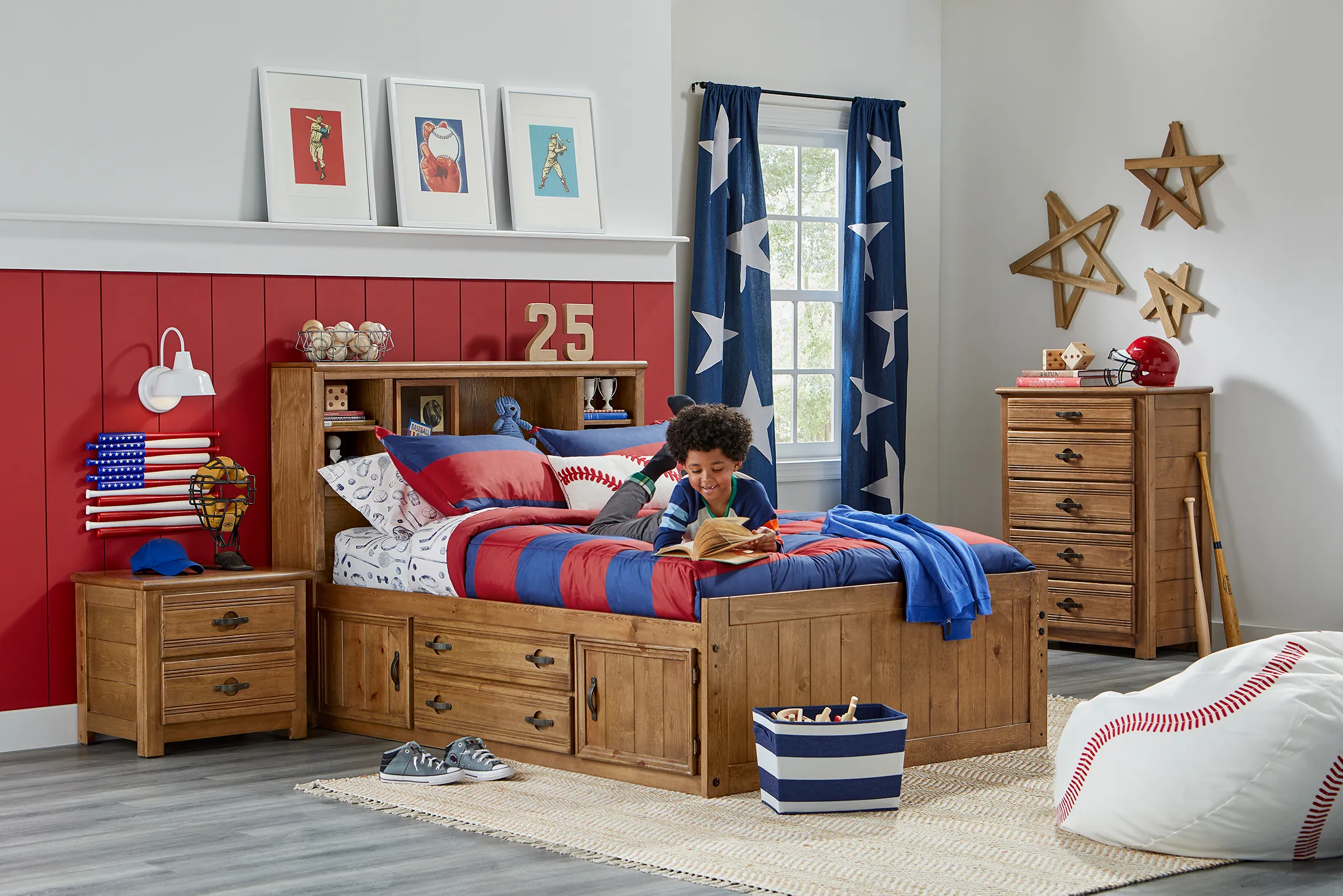 Kids Creekside Chestnut 3 Pc Full Bookcase Bed - Image 16