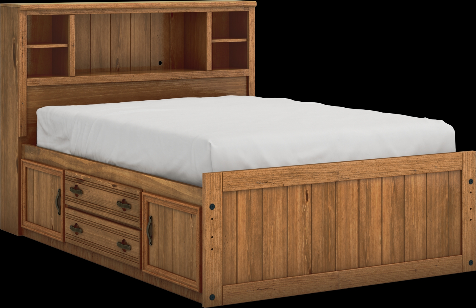 Kids Creekside Chestnut 3 Pc Full Bookcase Bed - Thumbnail - Image 1