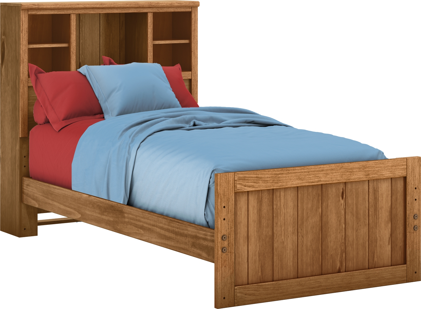 Kids Creekside Chestnut 3 Pc Twin Bookcase Bed - Thumbnail - Image 1