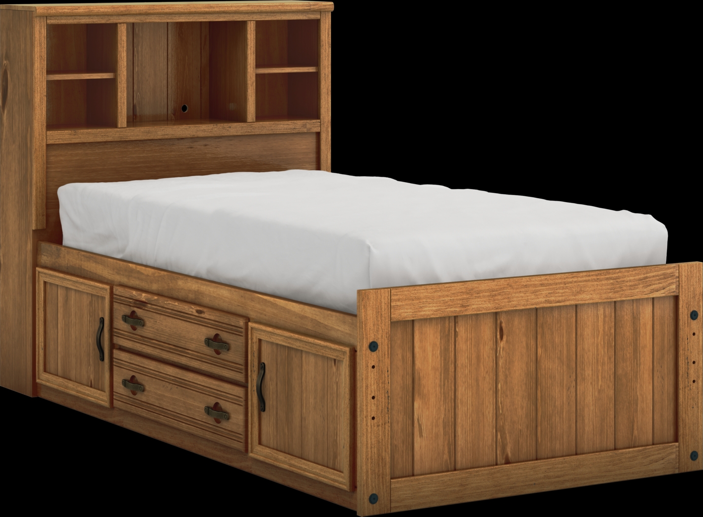 Kids Creekside Chestnut 3 Pc Twin Bookcase Bed - Thumbnail - Image 1