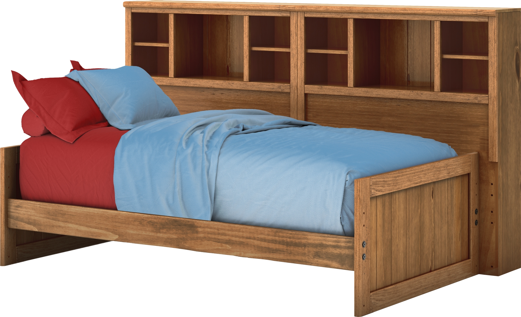 Kids Creekside Chestnut 3 Pc Twin Bookcase Wall Bed - Thumbnail - Image 2