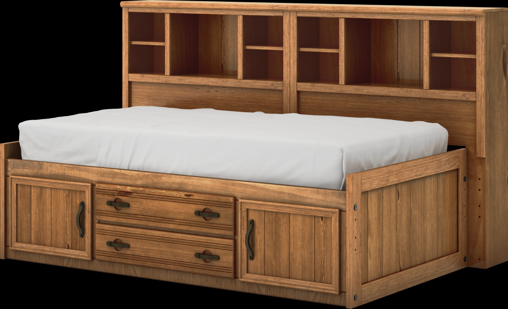 Kids Creekside Chestnut 5 Pc Twin Captain's Bookcase Wall Bed - Thumbnail - Image 2