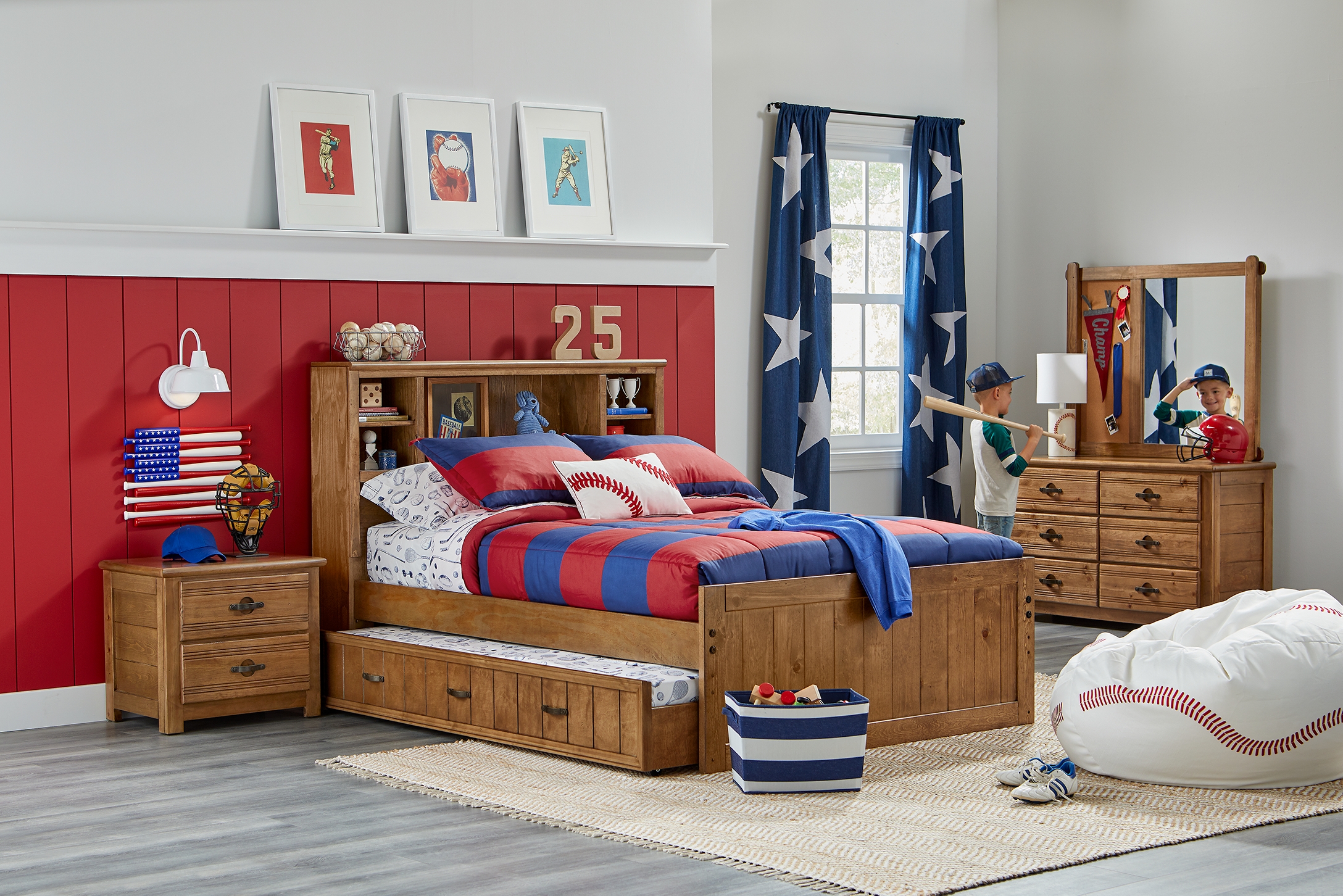 Kids Creekside Chestnut 5 Pc Twin Bookcase Bedroom - Thumbnail - Image 2
