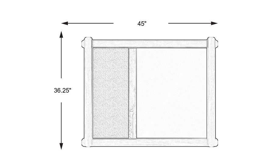 Dimension Image. Please refer to the Dimension Tab on this page for dimension details.