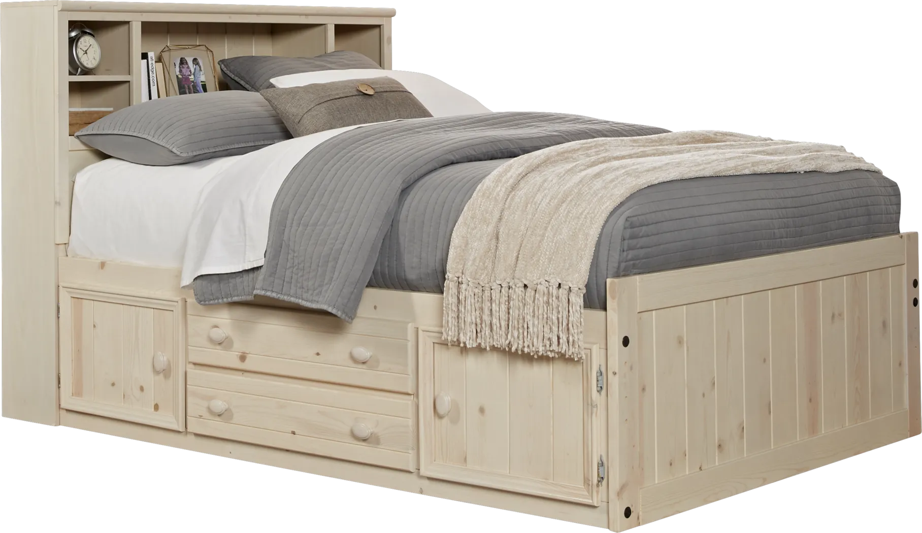 Kids Creekside Stone Wash 5 Pc Twin Bookcase Bed - Thumbnail - Image 1