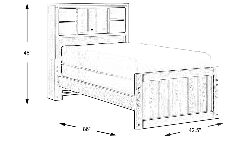 Dimension Image. Please refer to the Dimension Tab on this page for dimension details.