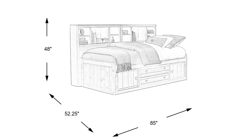 Dimension Image. Please refer to the Dimension Tab on this page for dimension details.