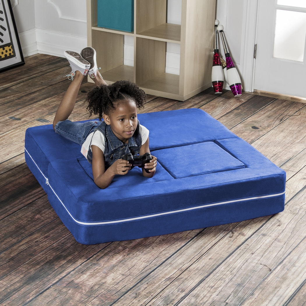 Kids Cubblie Blue Convertible Loveseat and Ottoman - Thumbnail - Image 5