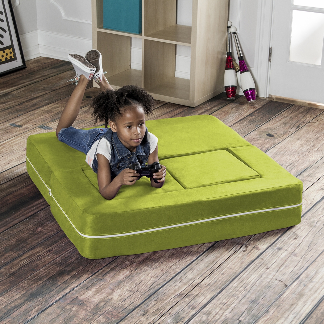 Kids Cubblie Green Convertible Loveseat and Ottoman - Thumbnail - Image 5