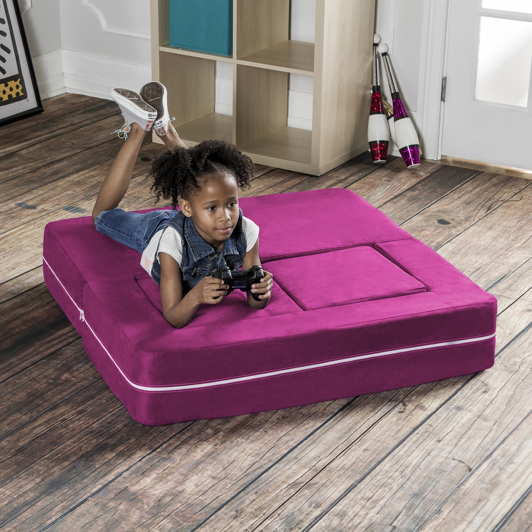 Kids Cubblie Pink Convertible Loveseat and Ottoman - Thumbnail - Image 5